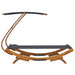 Pat de exterior cu baldachin antracit 100x190x134 cm lemn masiv - WALTI WALTI
