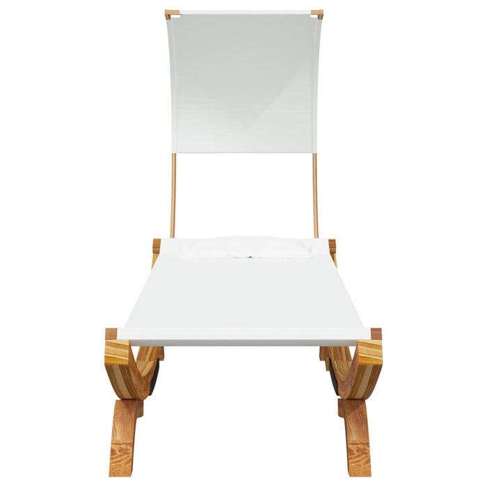 Pat de exterior cu baldachin, crem, 100x200x126 cm, lemn masiv - WALTI WALTI
