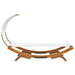 Pat de exterior cu baldachin, crem, 100x200x126 cm, lemn masiv - WALTI WALTI