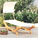 Pat de exterior cu baldachin, crem, 100x200x126 cm, lemn masiv - WALTI WALTI