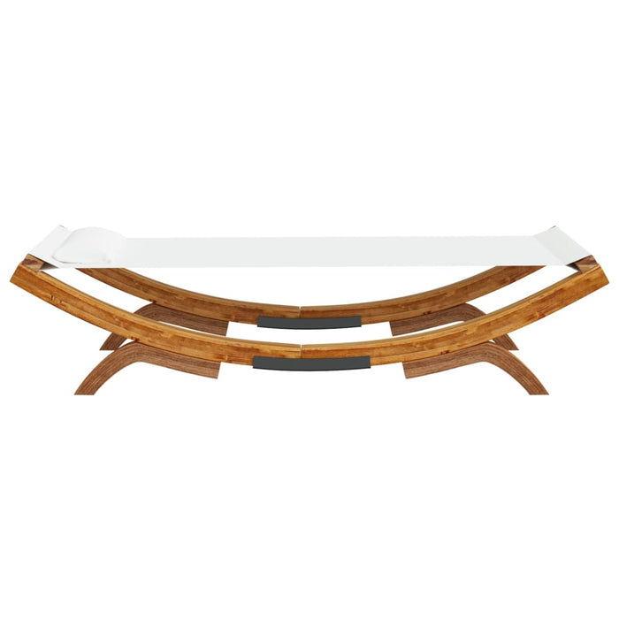 Pat de exterior, crem, 100x188,5x44 cm, lemn masiv curbat - WALTI WALTI