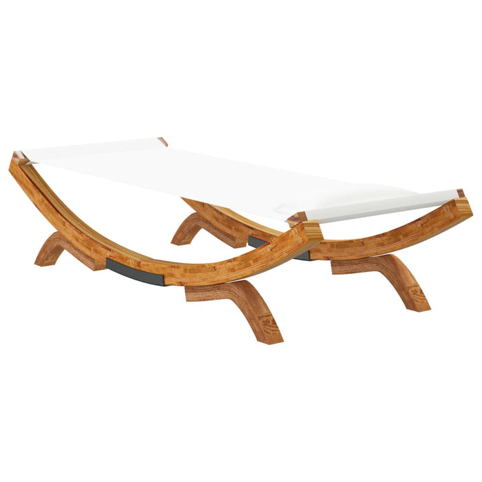 Pat de exterior, crem, 100x188,5x44 cm, lemn masiv curbat - WALTI WALTI