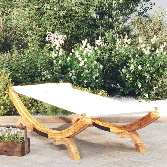 Pat de exterior, crem, 100x188,5x44 cm, lemn masiv curbat - WALTI WALTI