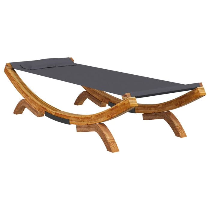 Pat de exterior, antracit, 100x188,5x44 cm, lemn masiv curbat - WALTI WALTI