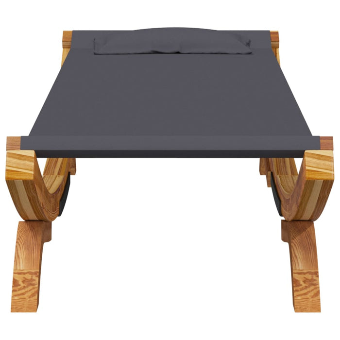 Pat de exterior, antracit, 100x188,5x44 cm, lemn masiv curbat - WALTI WALTI