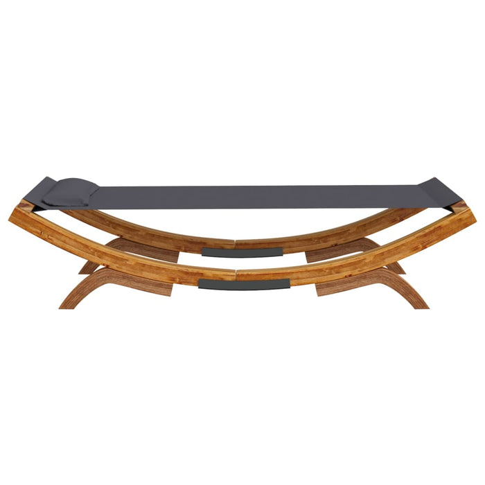 Pat de exterior, antracit, 100x188,5x44 cm, lemn masiv curbat - WALTI WALTI
