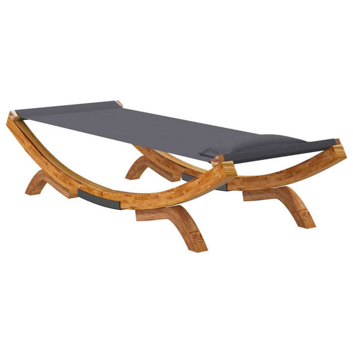 Pat de exterior, antracit, 100x188,5x44 cm, lemn masiv curbat - WALTI WALTI