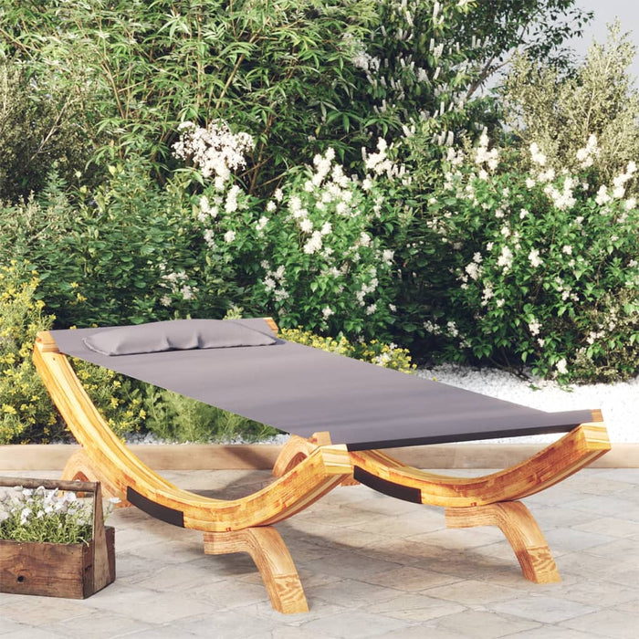 Pat de exterior, antracit, 100x188,5x44 cm, lemn masiv curbat - WALTI WALTI