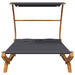 Pat de exterior cu baldachin antracit 165x203x138 cm lemn masiv - WALTI WALTI