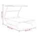 Pat de exterior cu baldachin antracit 165x203x138 cm lemn masiv - WALTI WALTI