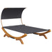 Pat de exterior cu baldachin antracit 165x203x126 cm lemn masiv - WALTI WALTI