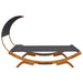 Pat de exterior cu baldachin antracit 165x203x126 cm lemn masiv - WALTI WALTI