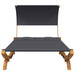 Pat de exterior cu baldachin antracit 165x203x126 cm lemn masiv - WALTI WALTI