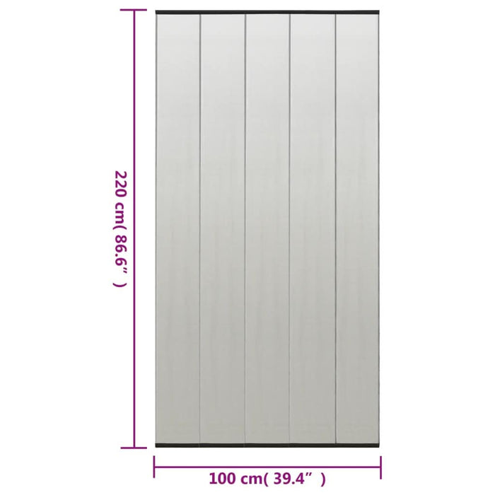 Paravan antiinsecte cu perdea plasă neagră 100x220 cm poliester - WALTI WALTI