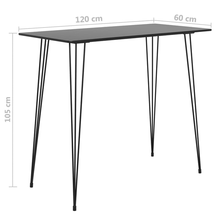 Set mobilier de bar, 5 piese, negru și gri - WALTI WALTI