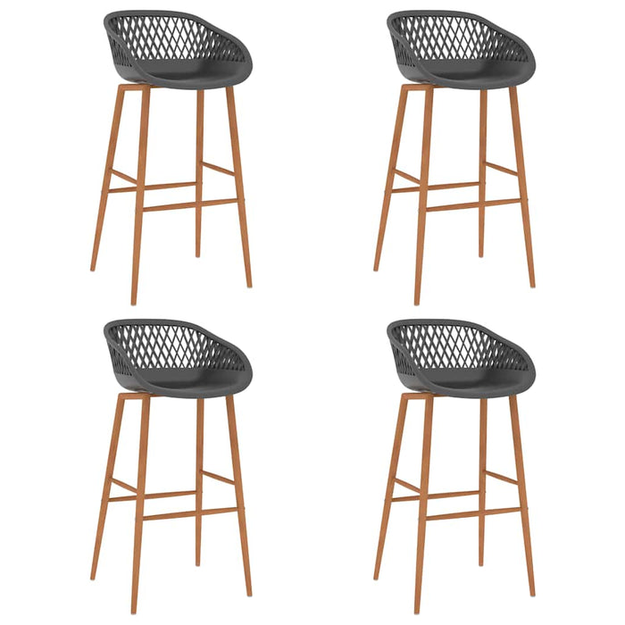 Set mobilier de bar, 5 piese, negru și gri - WALTI WALTI