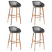 Set mobilier de bar, 5 piese, negru și gri - WALTI WALTI