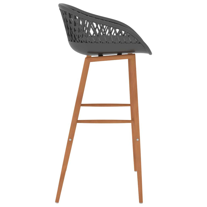 Set mobilier de bar, 5 piese, negru și gri - WALTI WALTI