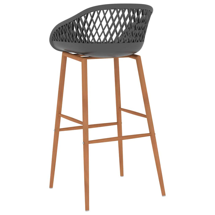 Set mobilier de bar, 5 piese, negru și gri - WALTI WALTI
