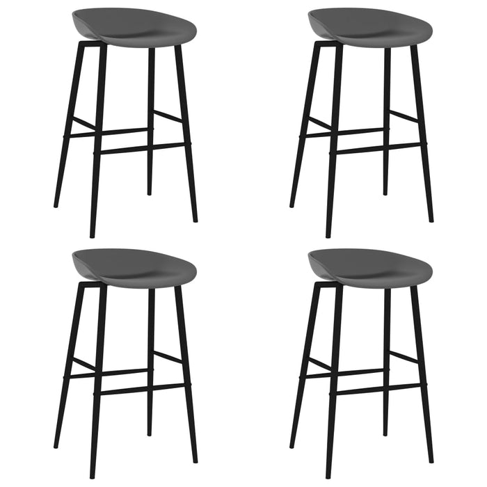 Set mobilier de bar, 5 piese, negru și gri - WALTI WALTI