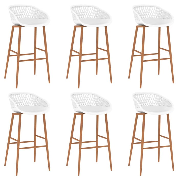 Set mobilier de bar, 7 piese, negru și alb - WALTI WALTI