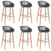 Set mobilier de bar, 7 piese, negru și gri - WALTI WALTI