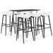Set mobilier de bar, 7 piese, negru și alb - WALTI WALTI