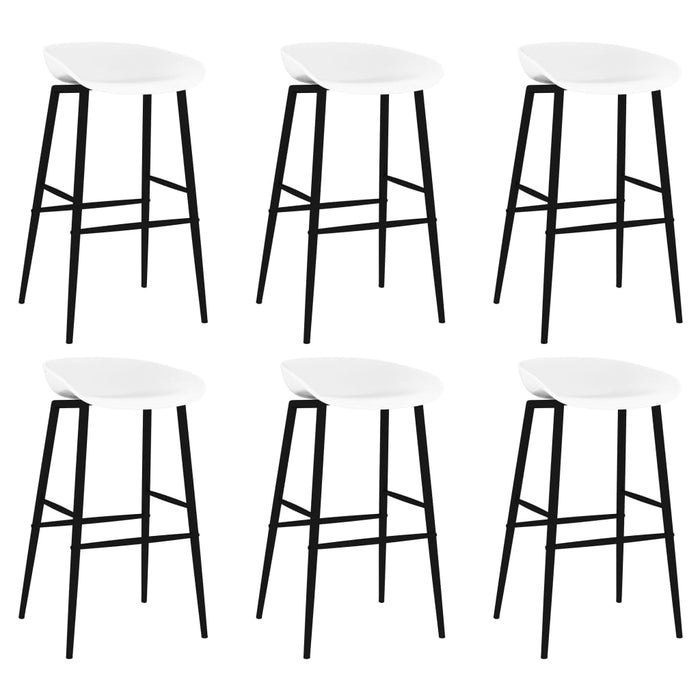 Set mobilier de bar, 7 piese, negru și alb - WALTI WALTI