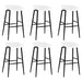 Set mobilier de bar, 7 piese, negru și alb - WALTI WALTI