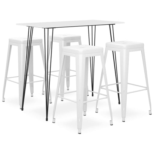 Set mobilier de bar, 5 piese, alb - WALTI WALTI