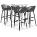 Set mobilier de bar, 5 piese, alb și gri - WALTI WALTI