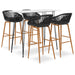 Set mobilier de bar, 5 piese, alb și negru - WALTI WALTI