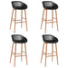 Set mobilier de bar, 5 piese, alb și negru - WALTI WALTI