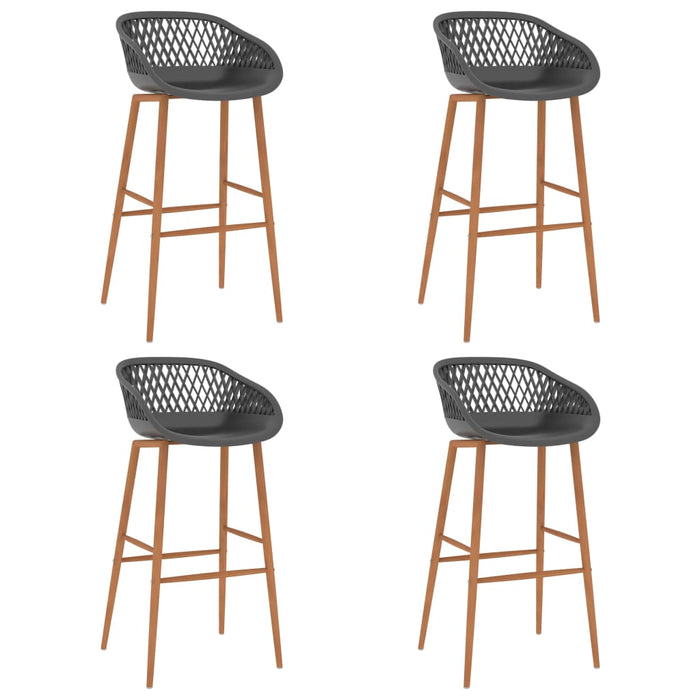 Set mobilier de bar, 5 piese, alb și gri - WALTI WALTI