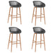 Set mobilier de bar, 5 piese, alb și gri - WALTI WALTI