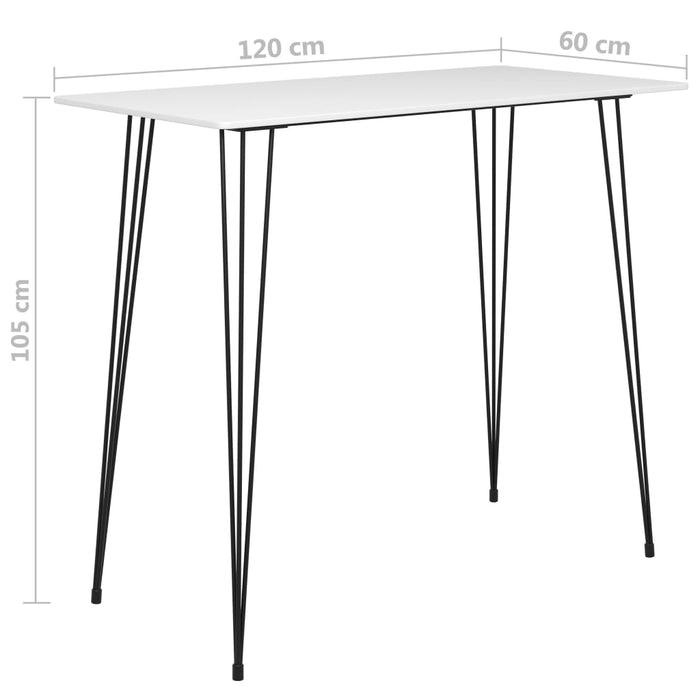 Set mobilier de bar, 7 piese, alb - WALTI WALTI
