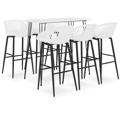 Set mobilier de bar, 7 piese, alb - WALTI WALTI