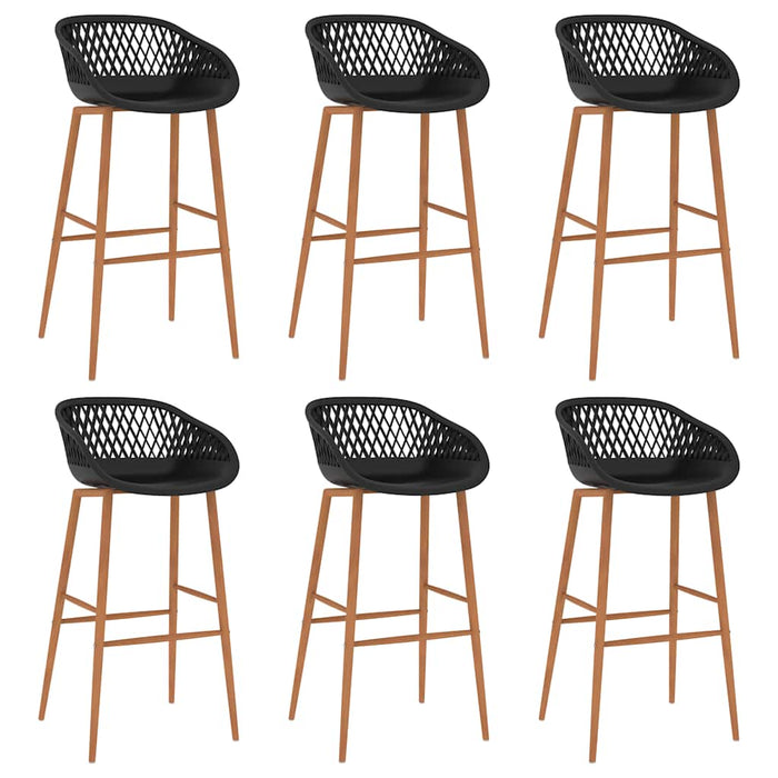 Set mobilier de bar, 7 piese, alb și negru - WALTI WALTI