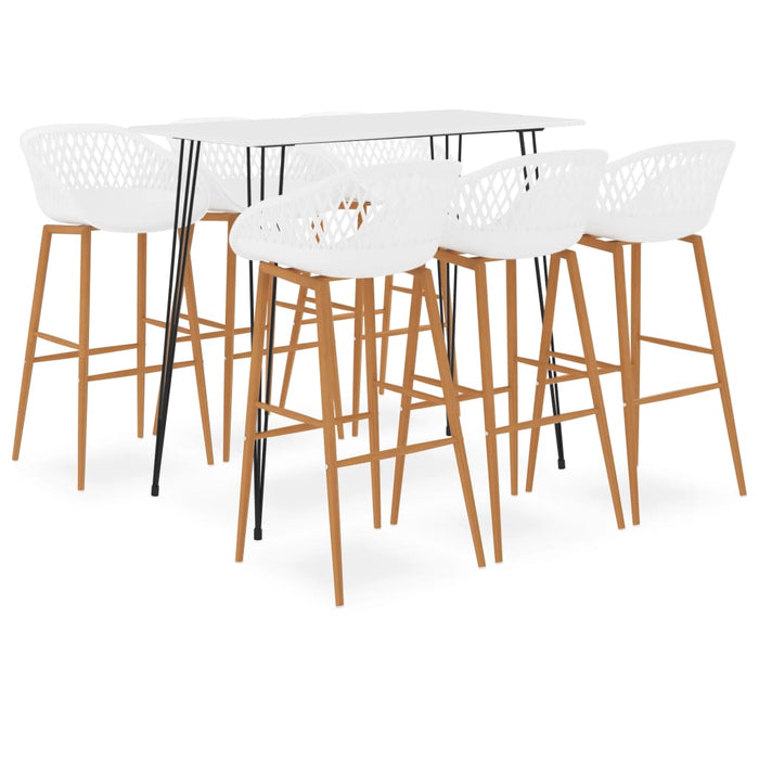 Set mobilier de bar, 7 piese, alb - WALTI WALTI