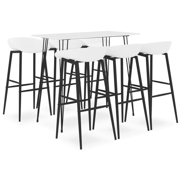 Set mobilier de bar, 7 piese, alb - WALTI WALTI
