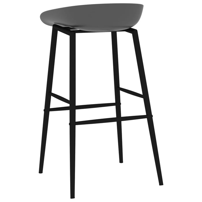 Set mobilier de bar, 7 piese, alb și gri - WALTI WALTI
