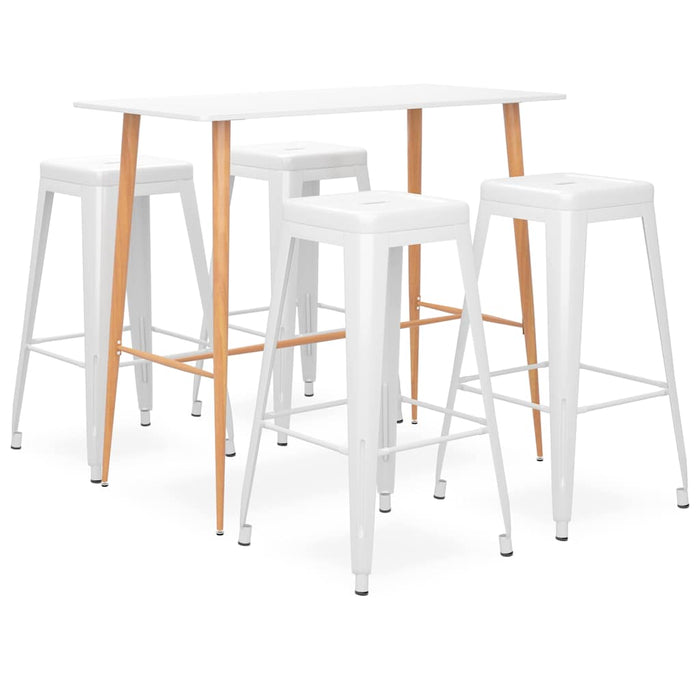 Set mobilier de bar, 5 piese, alb - WALTI WALTI