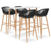 Set mobilier de bar, 5 piese, alb și negru - WALTI WALTI
