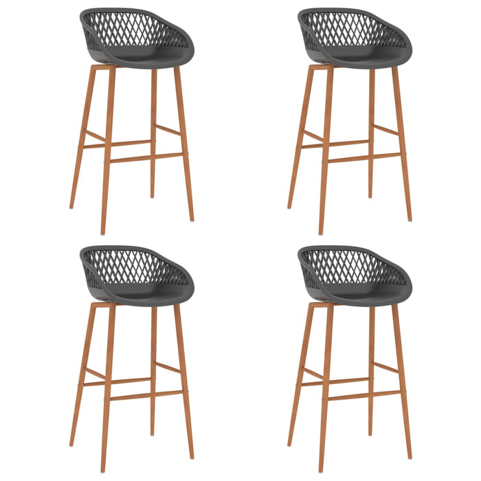 Set mobilier de bar, 5 piese, alb și gri - WALTI WALTI