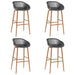Set mobilier de bar, 5 piese, alb și gri - WALTI WALTI