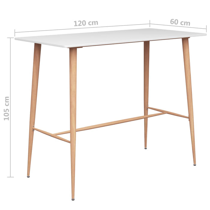 Set mobilier de bar, 7 piese, alb - WALTI WALTI