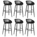 Set mobilier de bar, 7 piese, alb și negru - WALTI WALTI