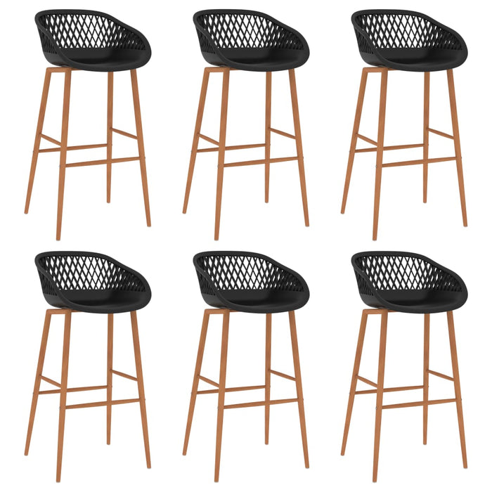 Set mobilier de bar, 7 piese, alb și negru - WALTI WALTI