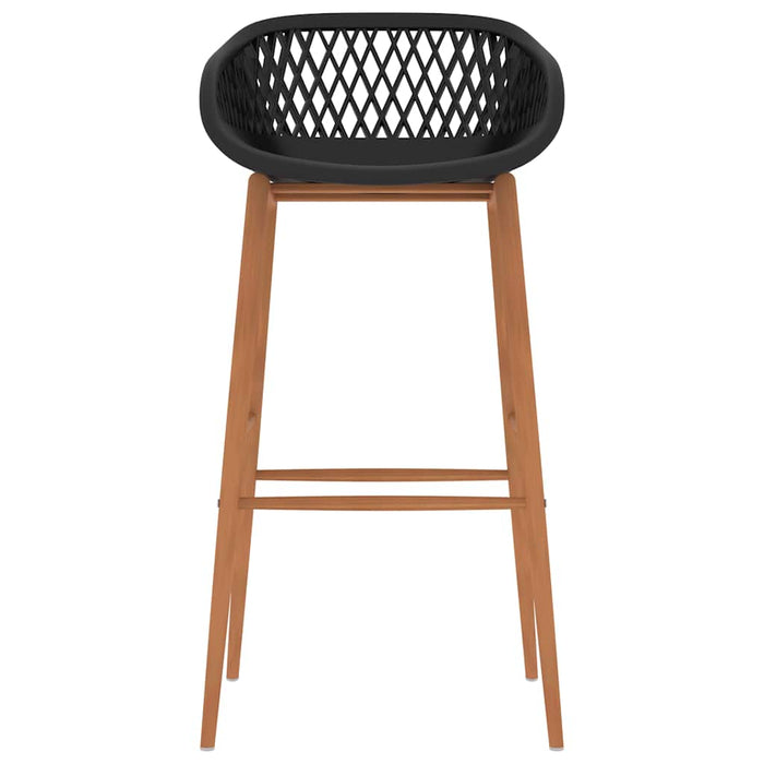 Set mobilier de bar, 7 piese, alb și negru WALTI