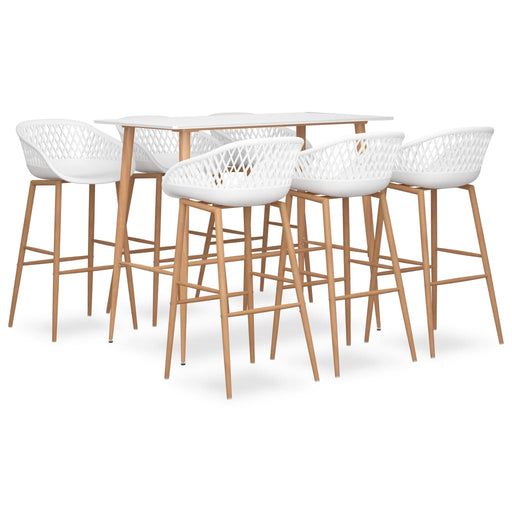 Set mobilier de bar, 7 piese, alb - WALTI WALTI